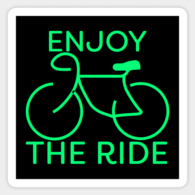 Enjoy The Ride Bike Green Cycling Gift Sticker by ballhard